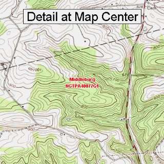  USGS Topographic Quadrangle Map   Middleburg, Pennsylvania 
