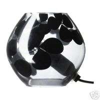 Ikea Knubbig Black Floral Glass Light Table Lamp Bulb  