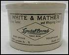 red wing pottery white and mather advertising butter crock returns