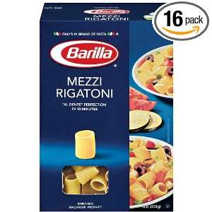 Barilla Mezzi Rigatoni, 16 Ounce Boxes Grocery & Gourmet Food