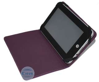 New Purple Universal Leather 7 Ebook Reader Tablet PC MID Case Cover 