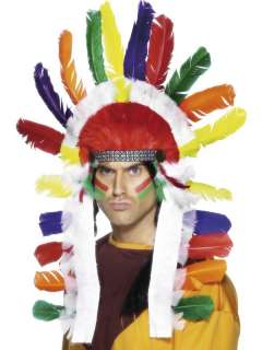 Rainbow Indian Chief Headdress Costume Accessory *New*  