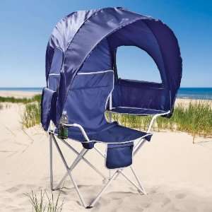  BrylaneHome Camp Chair with Canopy Patio, Lawn & Garden
