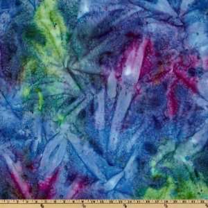  44 Wide Indian Batik In Orbit Purple/Multi Fabric By The 