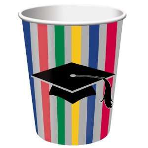  Graduation Stripes Paper Beverage Cups Toys & Games