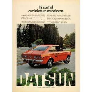  1972 Ad Nissan Motor Co. Red Datsun 1200 Sport Coupe 