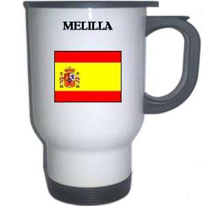  Spain (Espana)   MELILLA White Stainless Steel Mug 