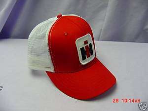IH International Harvester red & white patch cap, NEW  