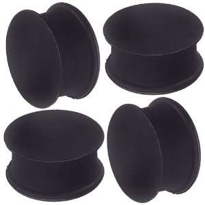 11/16 gauge 18mm   Black Implant grade silicone Double Flared Flare 