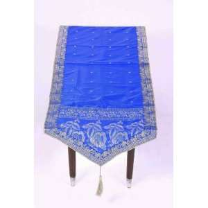 Blue sari Table Runner Pointed Custom made  Kitchen 