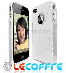 White TPU Gel Cover Case Skin for Apple iPhone 4 4G 4S  