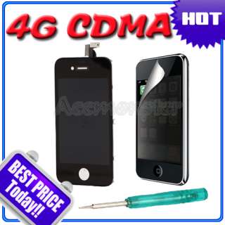 Black iPhone 4 4G Replacement LCD Digitizer Glass Screen Assembly CDMA 
