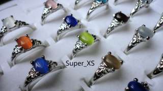 wholesale lots 100pcs Multicolor Malay Jade silver rings jewelry free 