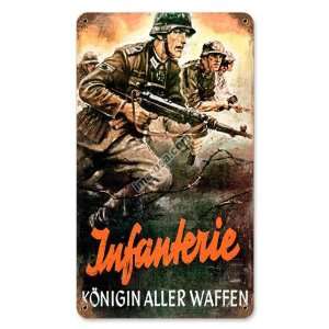  German WW2 Vintage Metal Sign Infanterie 