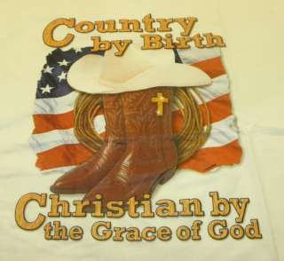 Short Sleeve T Shirt Country by Birth, Christian by God  