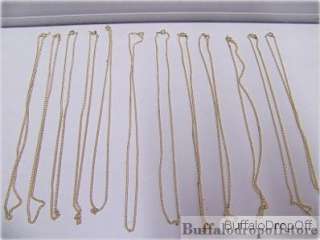 New Lot of 12 24K Gold Plated 18 Necklace Jewelry  
