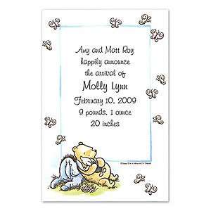 Pooh & Friends Baby Invitations Baby