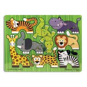  Melissa and Doug Zoo Mix n Match Peg Puzzle Toys & Games