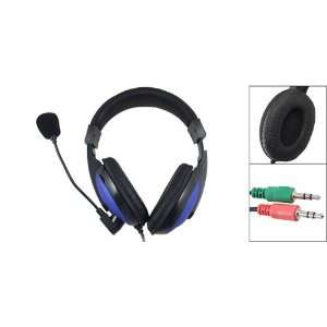  Gino Black Blue 3.5mm Online Chatting Headphone w 