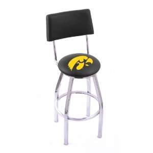 University of Iowa 30 Single ring swivel bar stool with Chrome, solid 