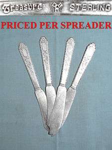 LUNT TREASURE STERLING BUTTER KNIVES ~ MARY II ~NO MONO  