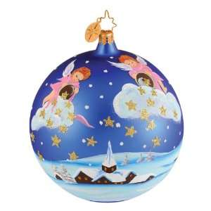  RADKO Celestial Stardust Angels Glass Christmas Ornament 