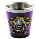 lsu premium shot glass new tigers steel acrylic 2 oz $ 6 95 