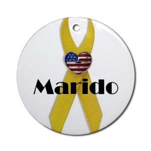  Military Backer Marido (Yellow Ribbon) Ornament (Round 