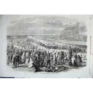  1861 Epsom Horse Races Amusements Downs Horse Sport