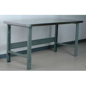 Manually Adjustable Workbench   48 x 30, 1 3/4 Stainless Steel top