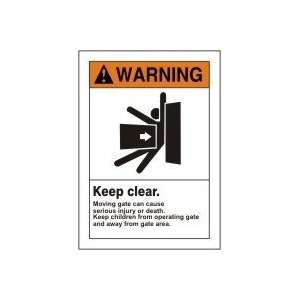 com WARNING Keep Clear. Moving Gate Can Cause Serious Injury Or Death 