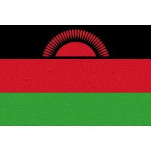  Malawi Flag Clear Acrylic Keyring 2.75 inches x 2 inches 
