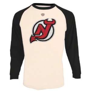  New Jersey Devils Old Time Hockey White Weaver Long Sleeve 