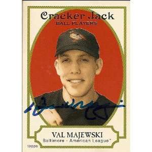 Val Majewski Signed Orioles 05 Topps Cracker Jack Card 
