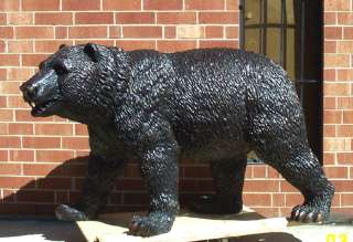Large Cast Bronze Standing Bear Statue   