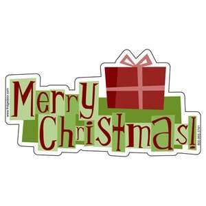  Merry Christmas With Box Car Magnet Automotive