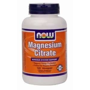  Magnesium Citrate, 120 Vegetable Capsules, From NOW Foods Beauty