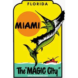  Fridgedoor Miami Magic City Travel Decal Magnet 