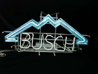 Vintage Busch Beer Neon Transformer Sign Everbrite Electric Signs INC 