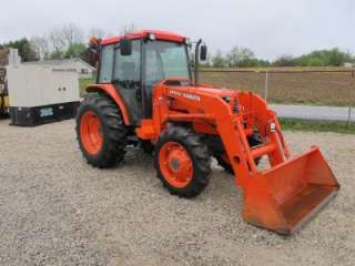 KUBOTA M6800 4X4 TRACTOR WITH CAB AND LOADER, VERY NICE, 200 HOURS 