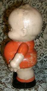 Vintage Composite? 9 inch Kewpie Bank Doll Moving Arms  