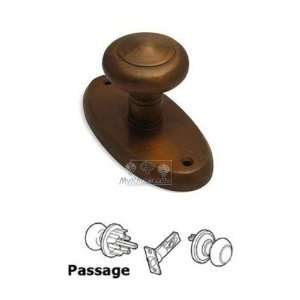  Rustic revival bronze   passage concentric knob with oval 