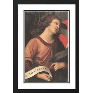 Raphael 28x40 Framed and Double Matted Angel (fragment of the Baronci 