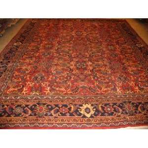 10x13 Hand Knotted Antique/Sultanabad Persian Rug   108x136  