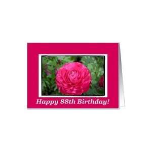  Happy 88th Birthday, Blank Pink flower Card Toys & Games