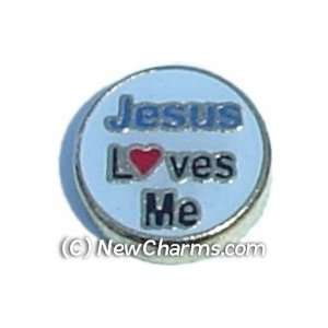  Jesus Loves Me Floating Locket Charm Jewelry