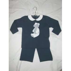  Little Loungers Blue two piece outfit for boys   24 months 