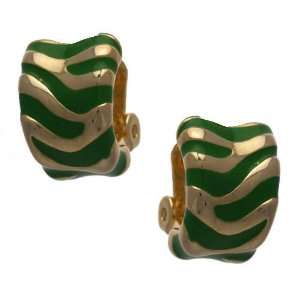  Louanna Gold Green Clip On earrings Jewelry
