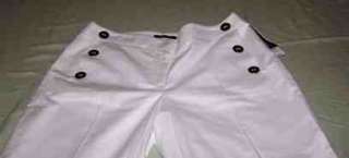 Rafaella White Crop Sailor Pants * Sz 8 NWT $65.00  
