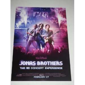  JONAS BROTHERS CONCERT 13X19 INCH PROMO MOVIE POSTER 
